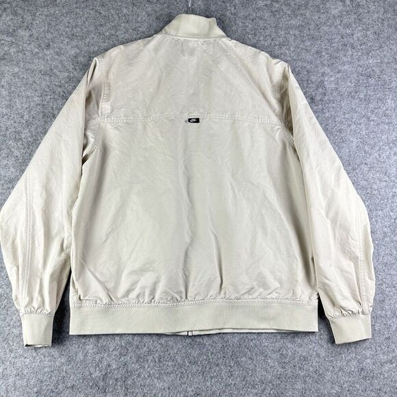 Nike Bomber Jacket Mens Large Cream Essentials Full Zip Lightweight Sportswear* - Picture 7 of 16